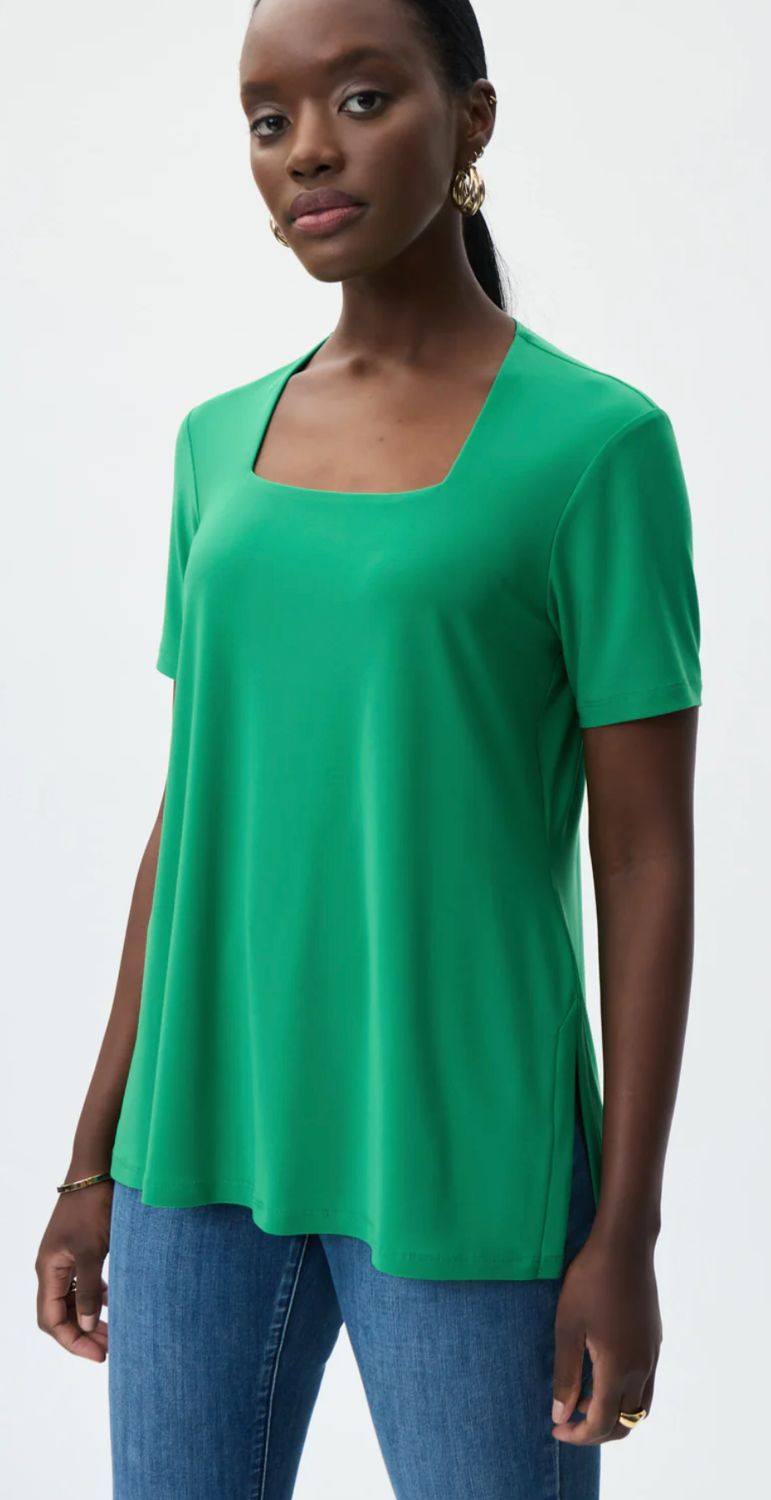 Foliage square neck top