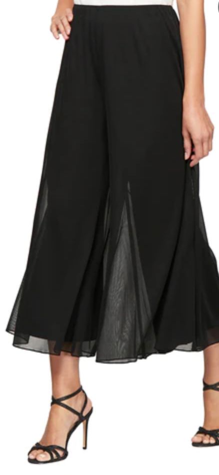 plus size black chiffon skirt