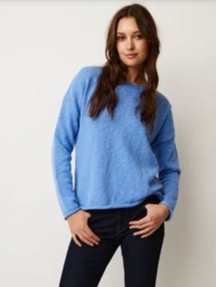 Glazed sky tunic turtle neck
