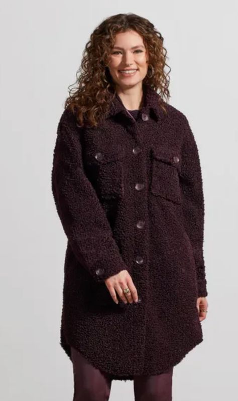 Black orchid teddy wool coat
