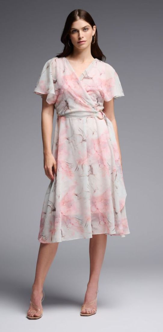 Mint/ multi colour wrap dress