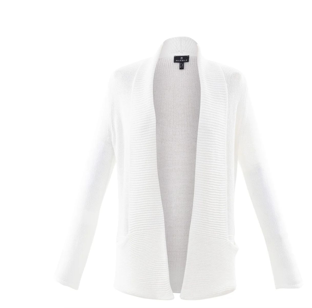 White knit relaxed fit cardigan
