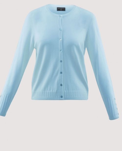 Lt. blue cardigan with button sleeve detail