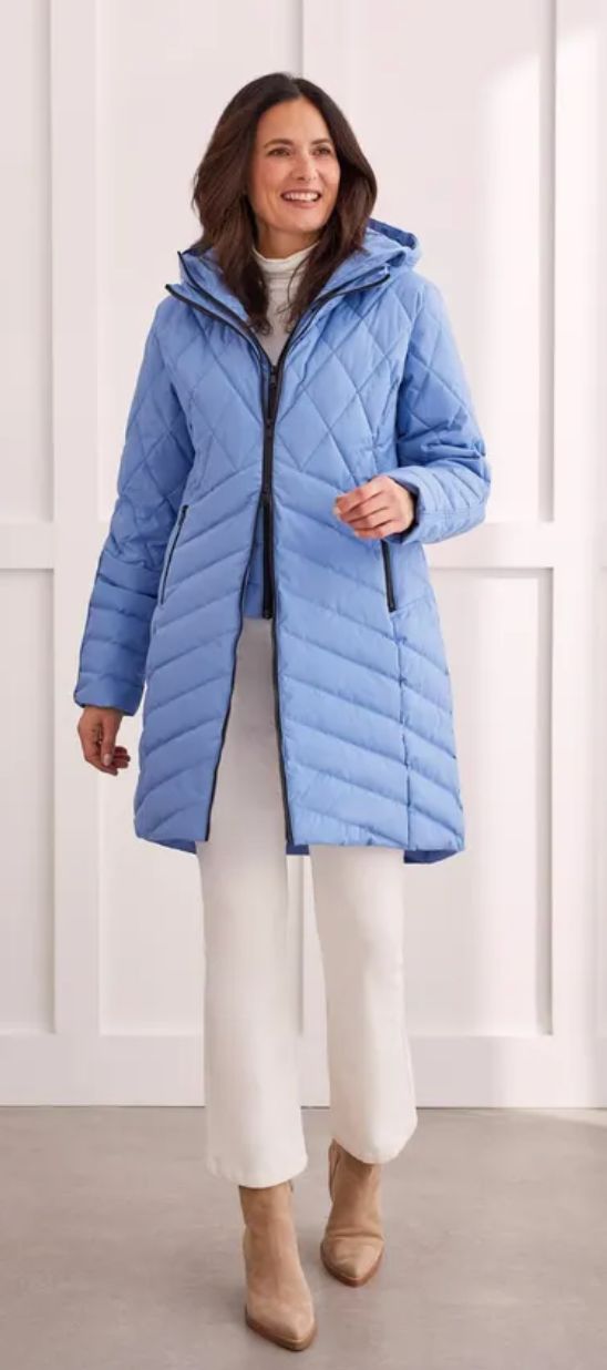Dk. bluestone long quilted down puffer jacket