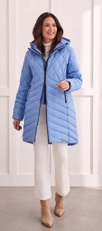 Dk. bluestone long quilted down puffer jacket