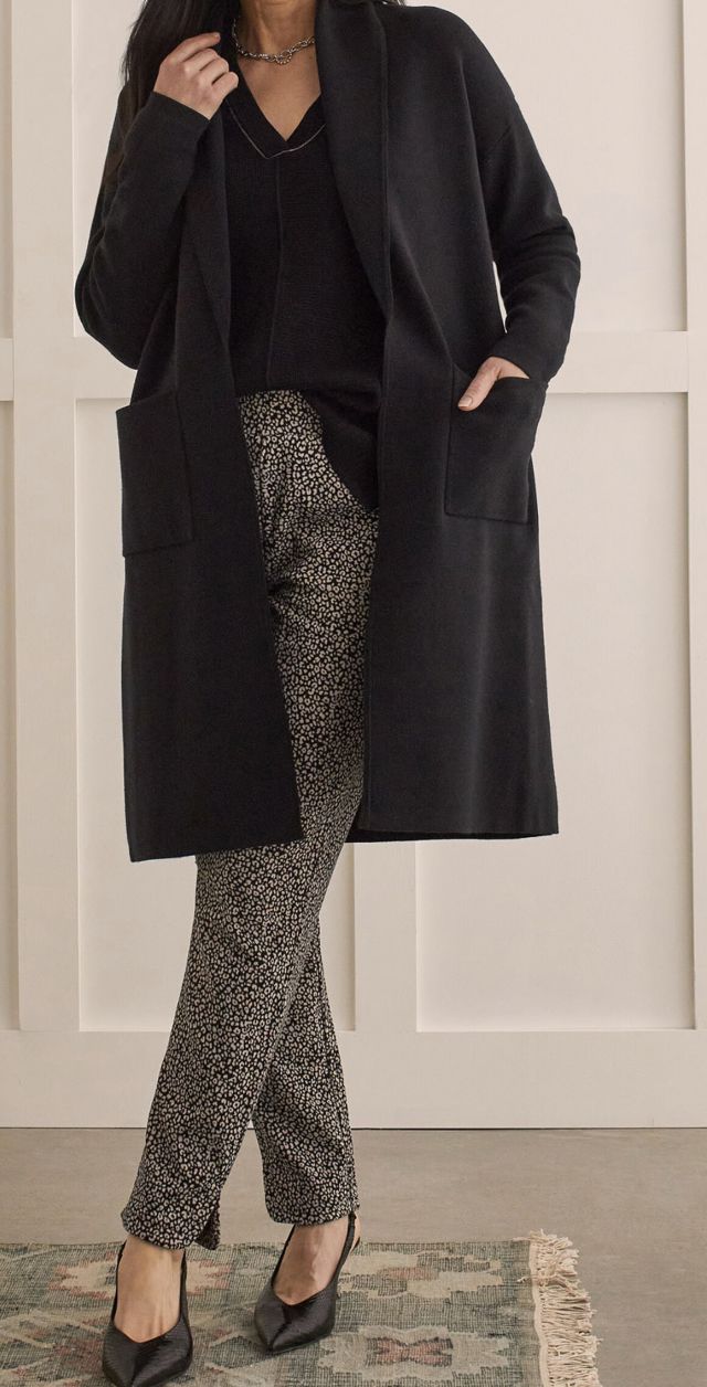Black long shacket