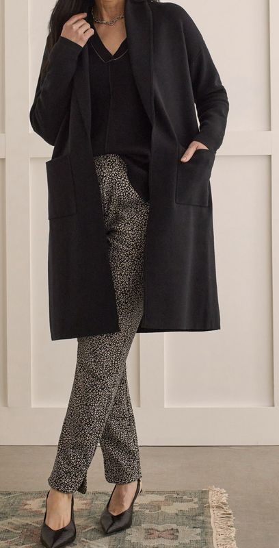 Black long shacket