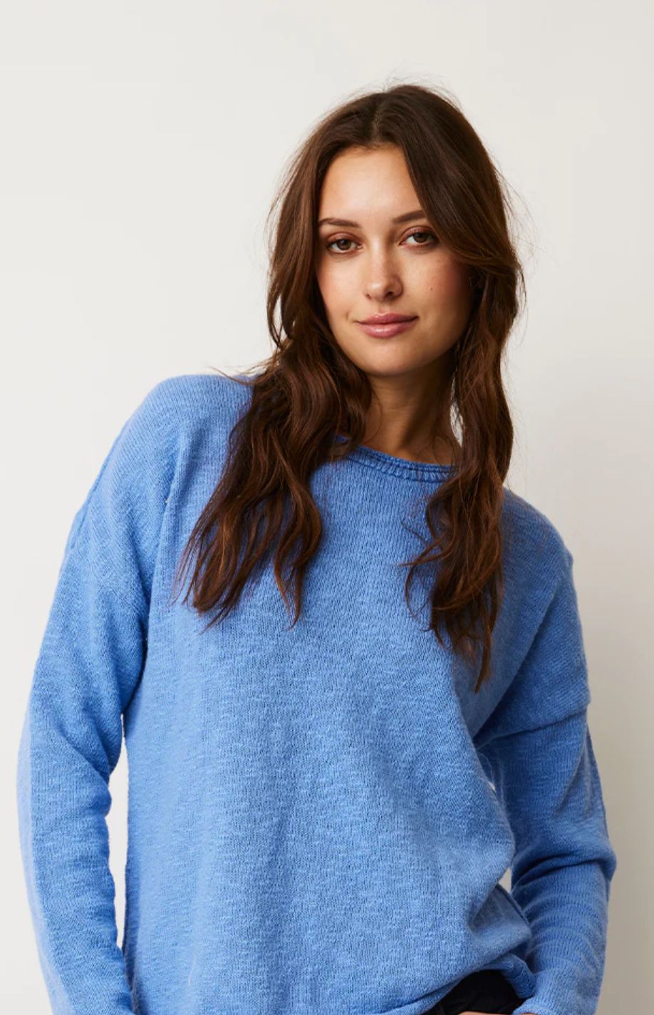 Glazed sky Alexander crew neck sweater