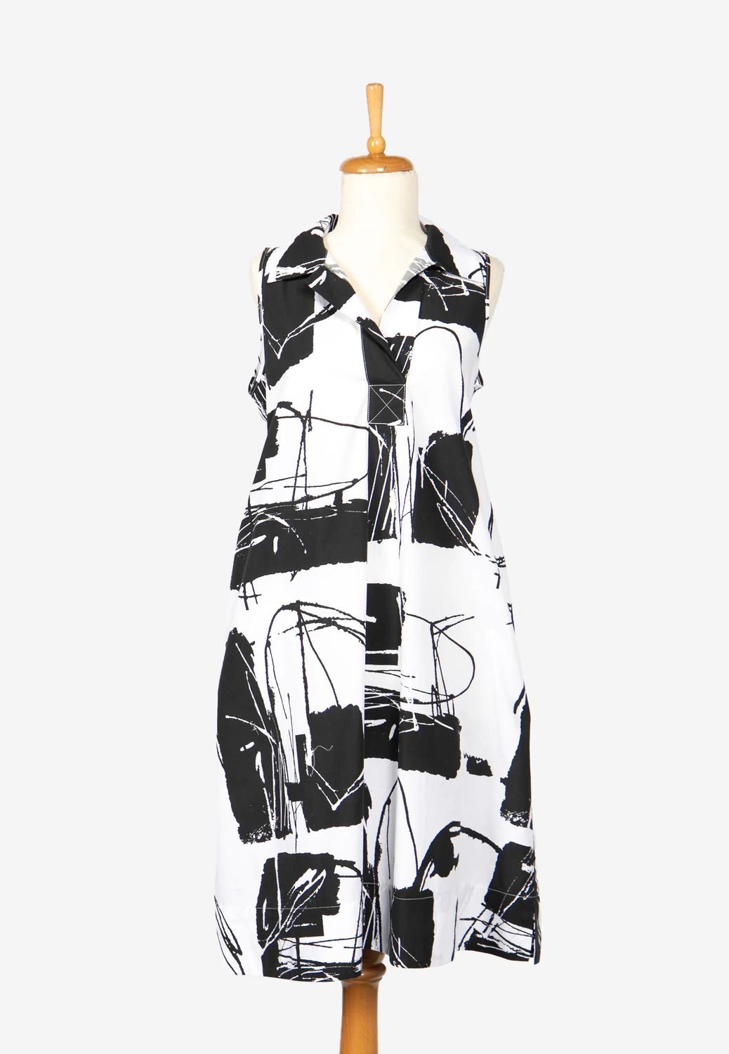 Printed poplin dress