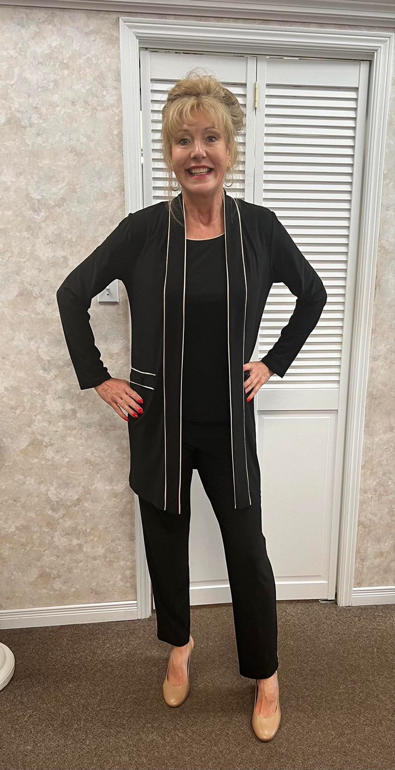 Open front blazer w/ tank &amp; pant 3pc
