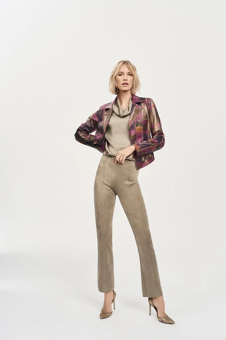 Scuba suede flare pant 