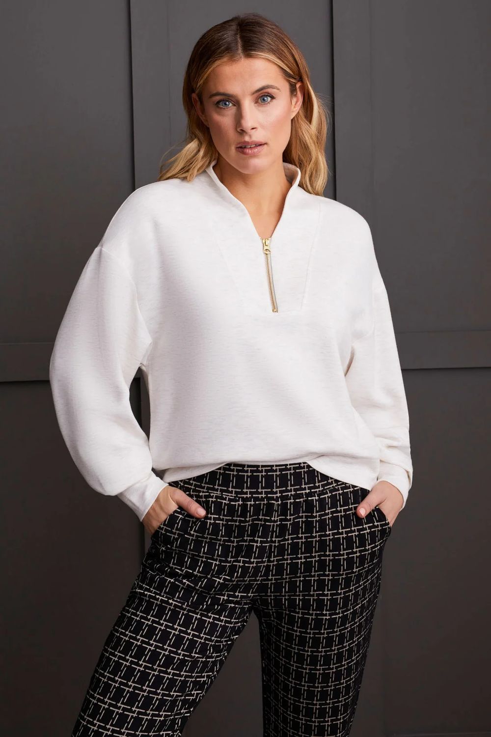 Quarter zip scuba top