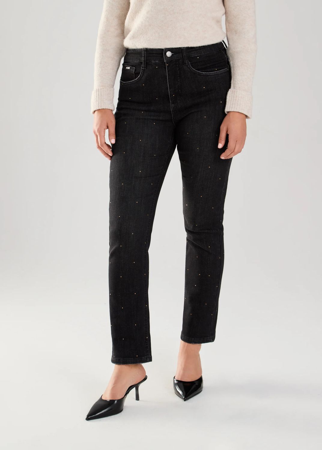 Copper gem sparkle jean