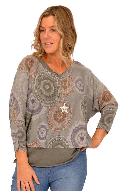 Double lined top w/ Necklace