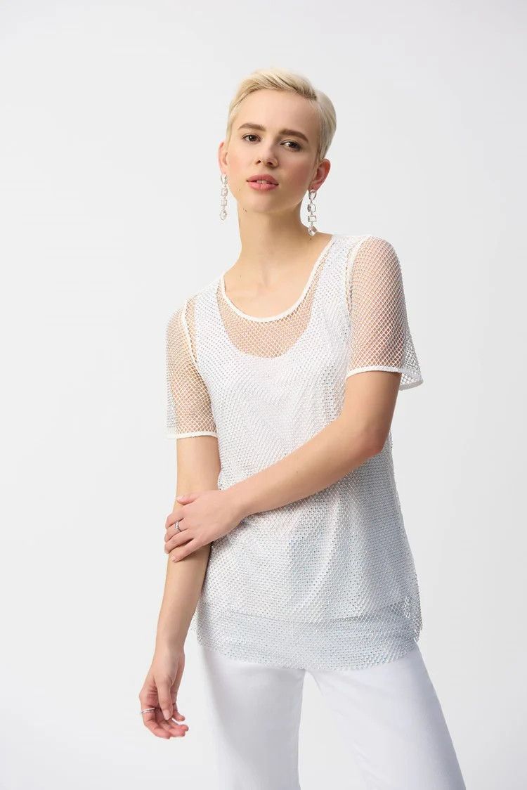 Sparkle mesh top with cami