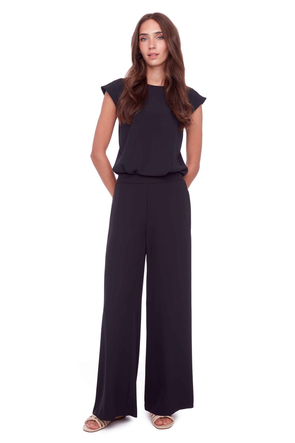 Wide leg vegan silk pant
