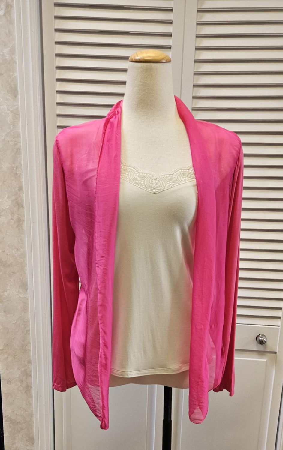 Silk/ linen mix open cover-up