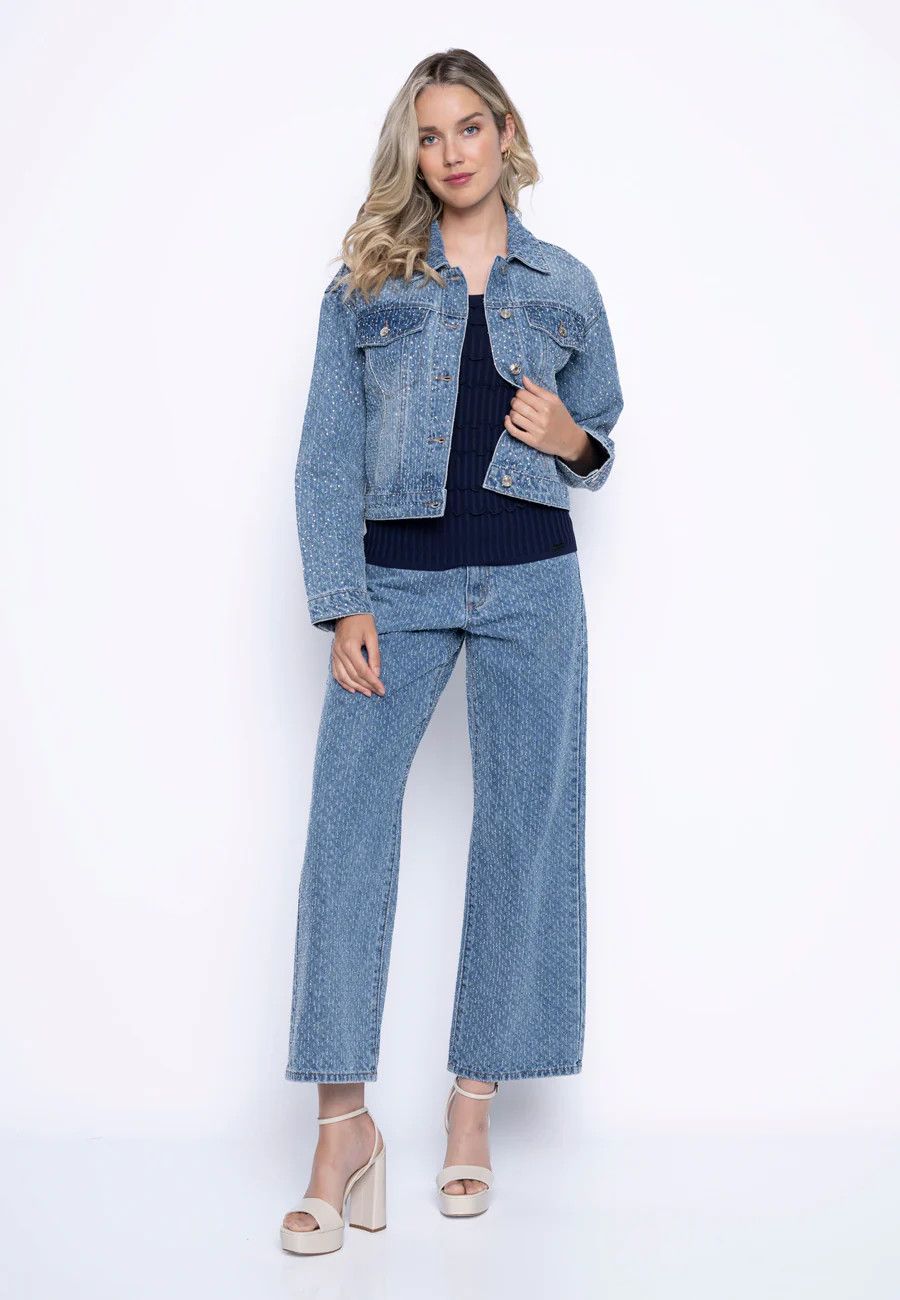 Rhinestone Denim Jacket 