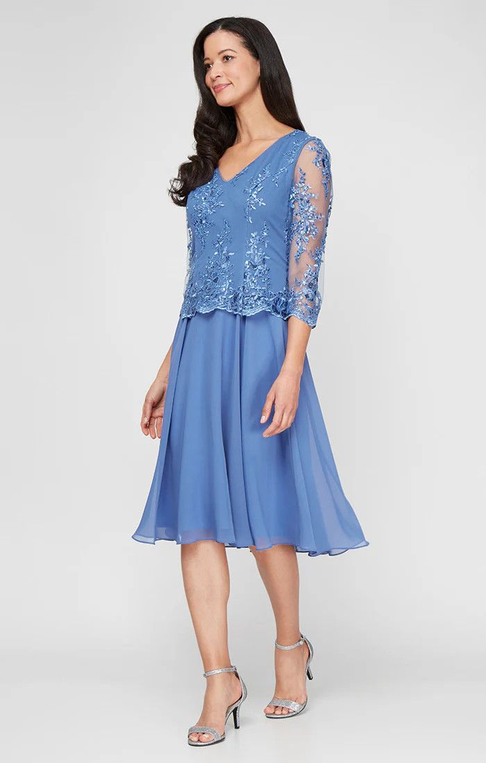 Midi Embroidered Mock Dress