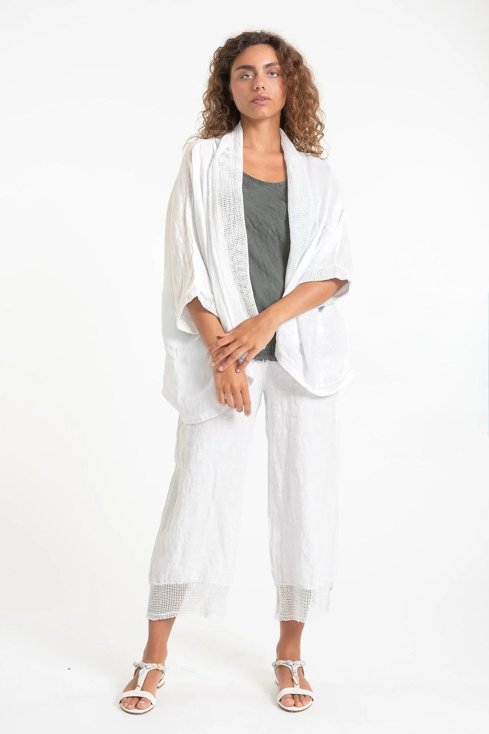 Raw Edge Mesh Cardi