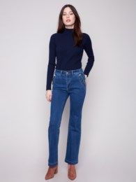 Metallic Embroidered Jeans 