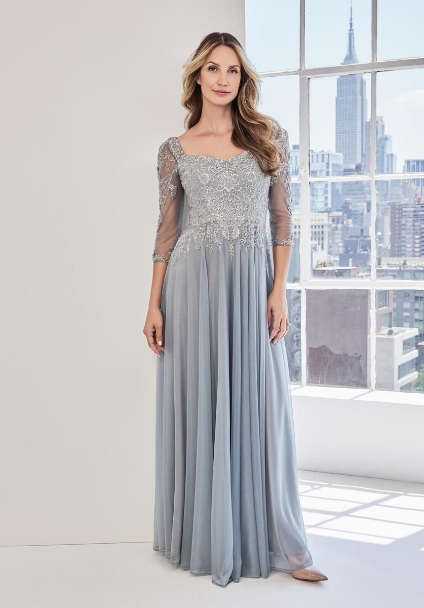 Dazzling Embroidered Sweetheart Dress, Color: Platinum, Size: 16