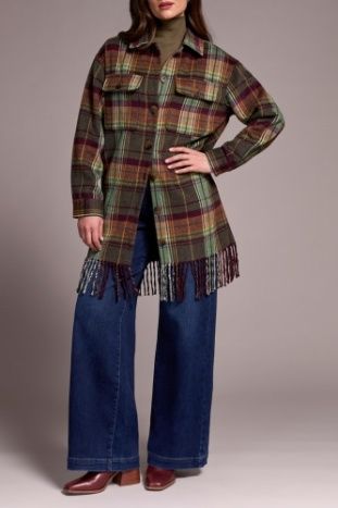 Fringe Hem Fall Jacket , Color: Passion  Plum, Size: S