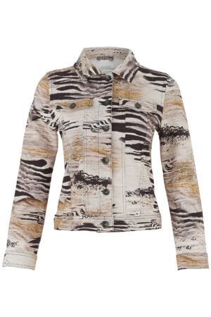 Art Print Collard Jacket, Color: Unbalanced, Size: S