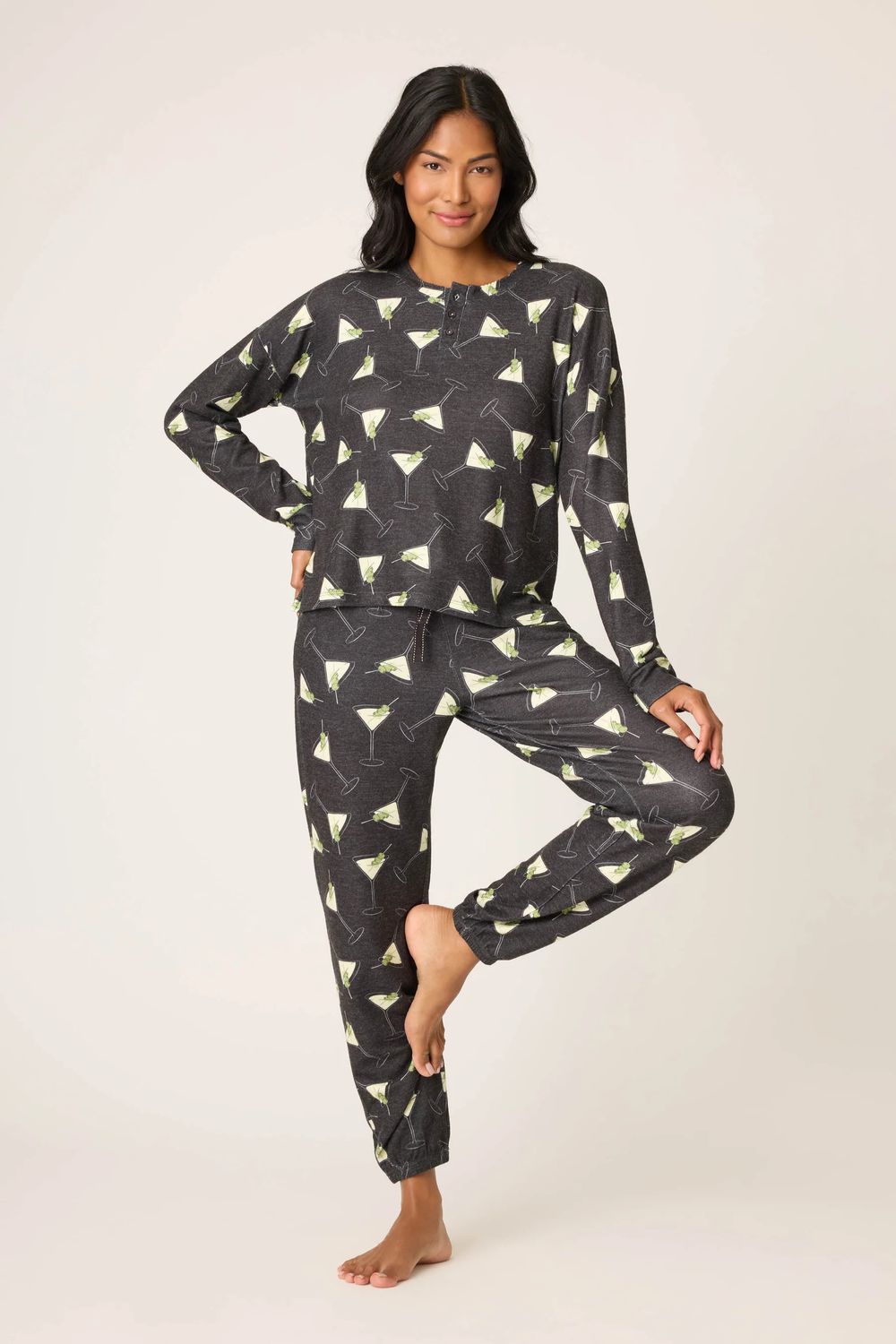 Merrier w/ A Martini 2pc Pj  set