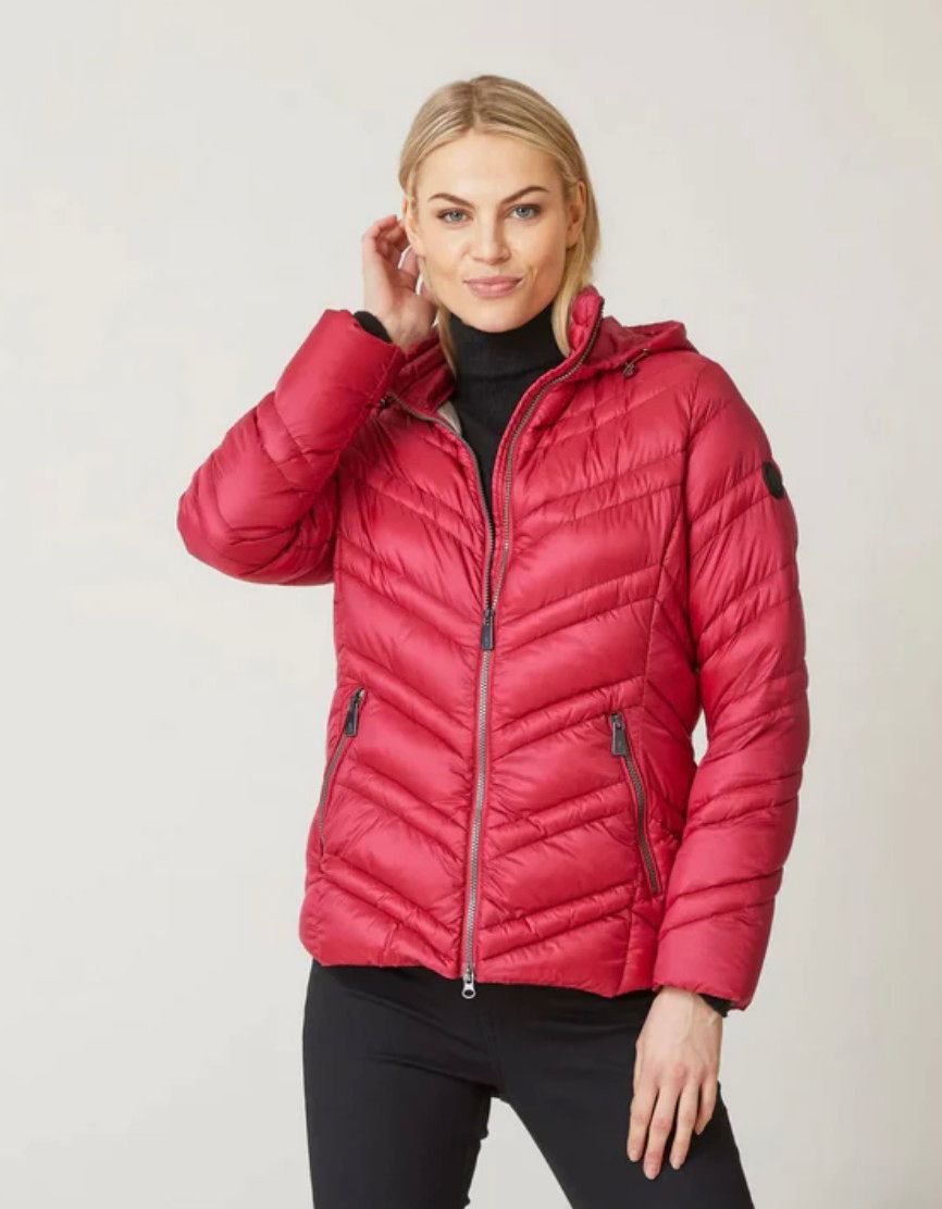 Scarlett short down filled quilted coat, Size: 6