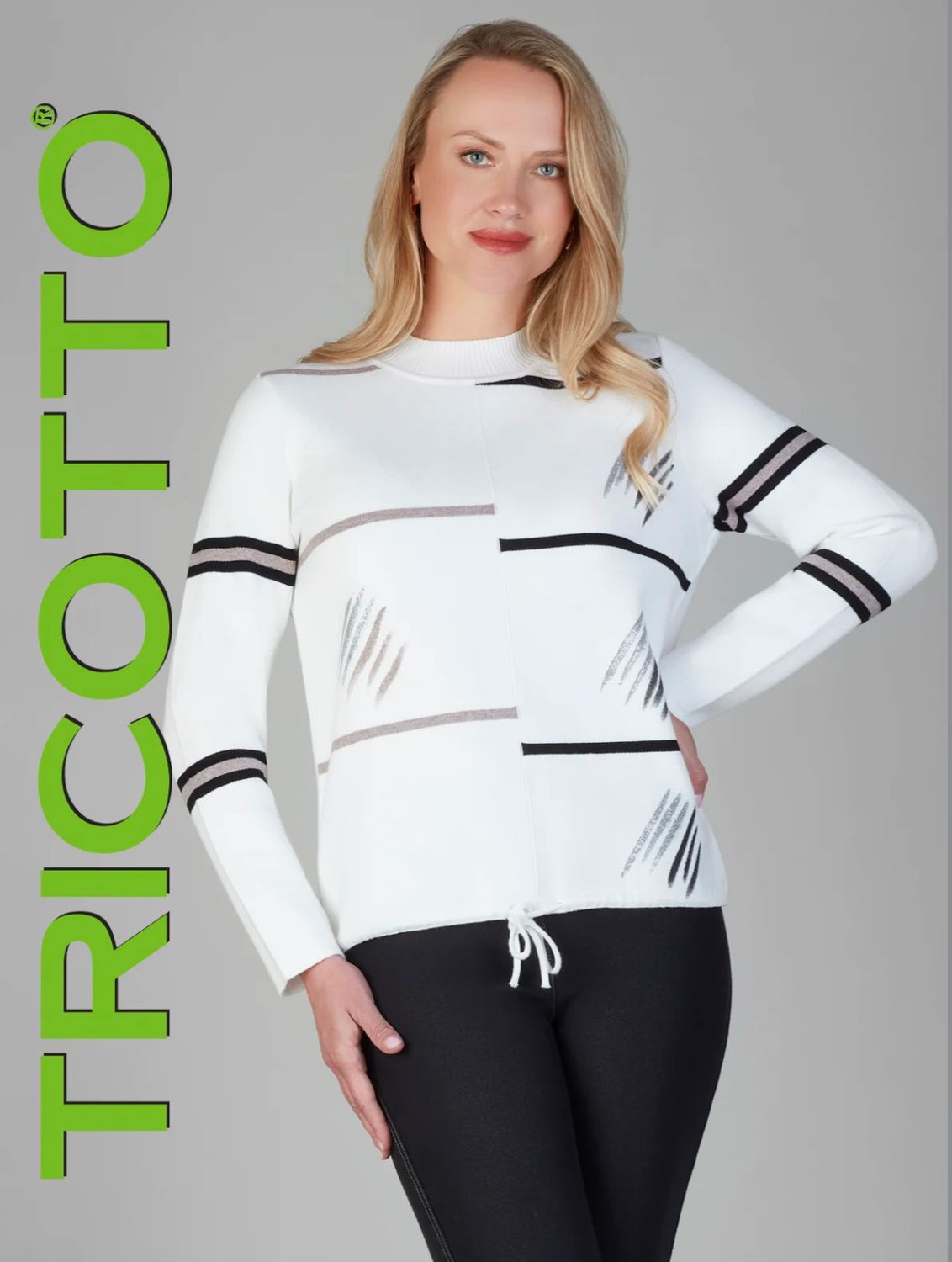  Shimmer mix crew neck sweater , Size: S
