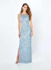 Beaded tulle gown , Color: Light Blue, Size: S