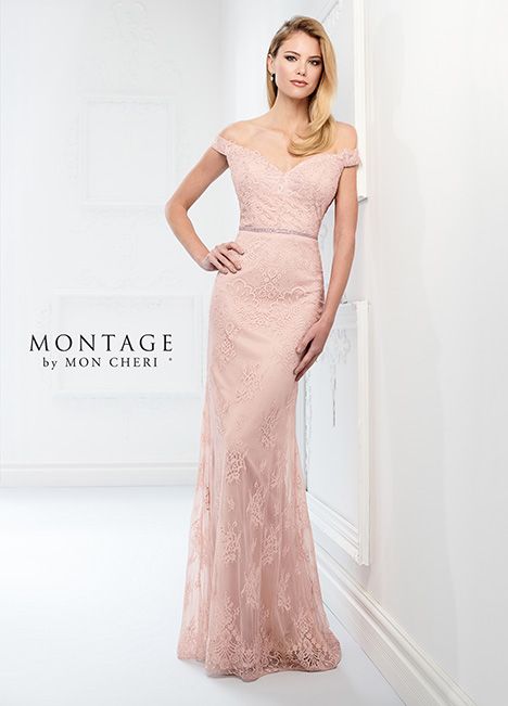Off the shoulder all over lace gown , Color: English Rose, Size: 4