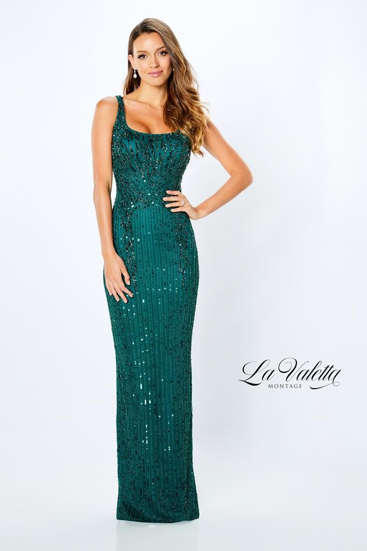Beaded sheath gown w/ sleeve option, Color: Emerald, Size: S