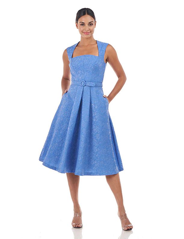 Floral organza midi, Color: Peacock, Size: 8