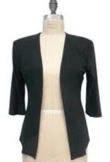 Fitted bolero , Color: Black, Size: 2X
