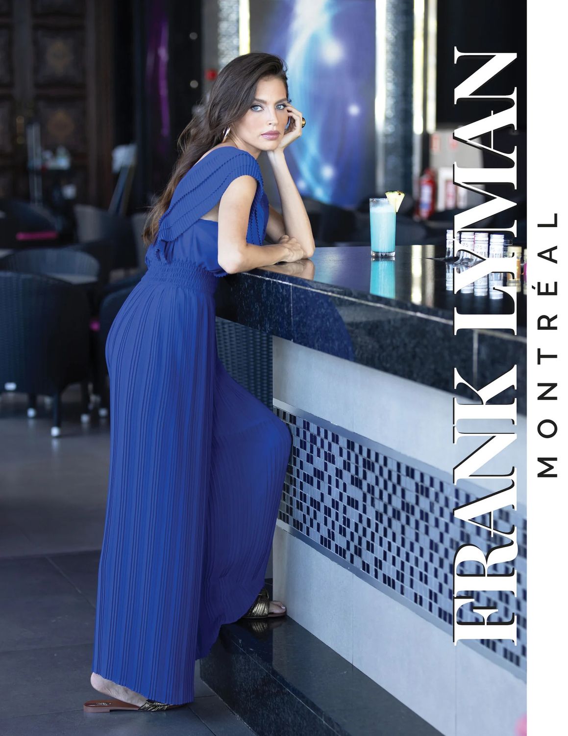 Pleated woven jumpsuit, Color: Royal Blue, Size: 8
