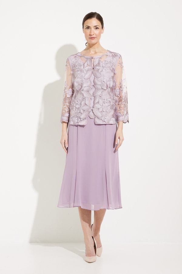Embroidered jacket dress, Color: Smokey Orchid, Size: 10