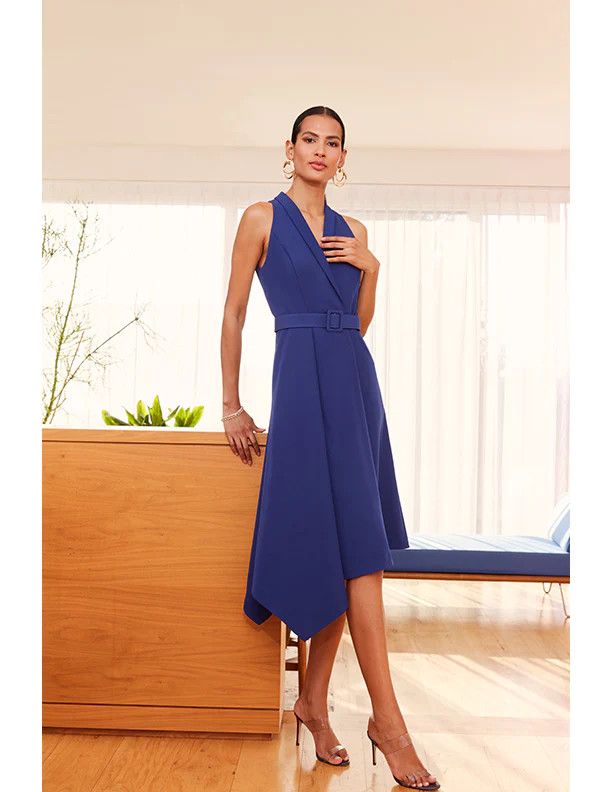 Halter Midi, Color: Marine Blue, Size: 8