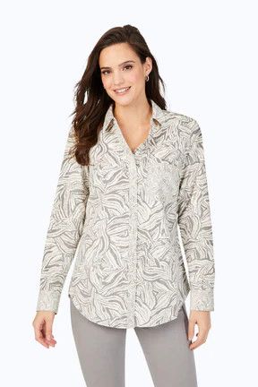 Corded zebra print blouse, Color: Haven, Size: 14