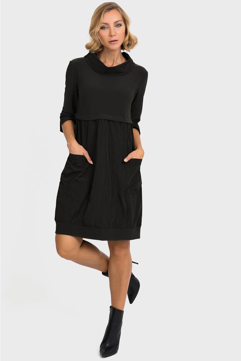Cowl neck pocket dress, Color: Nightfall, Size: 12