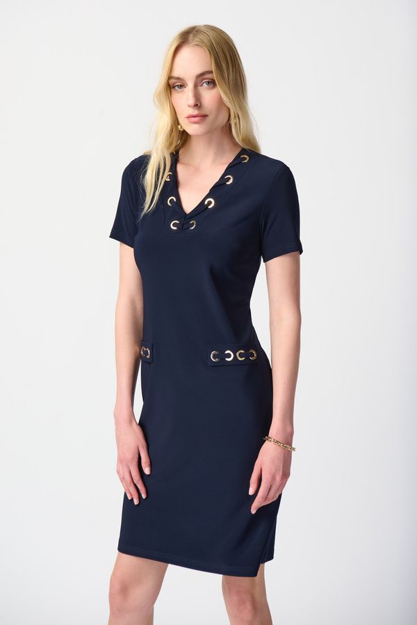 Grommet tie dress, Color: Midnight, Size: 10