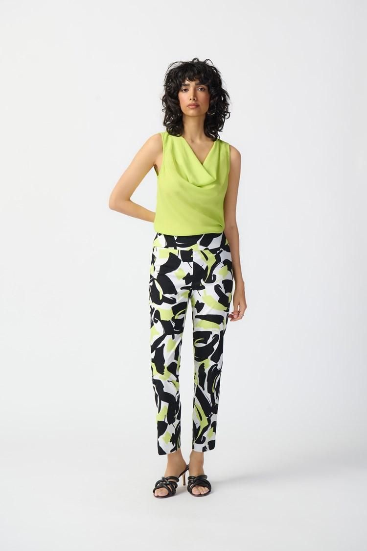 Abstract mofit crop pant, Color: Vanilla / lime, Size: 8