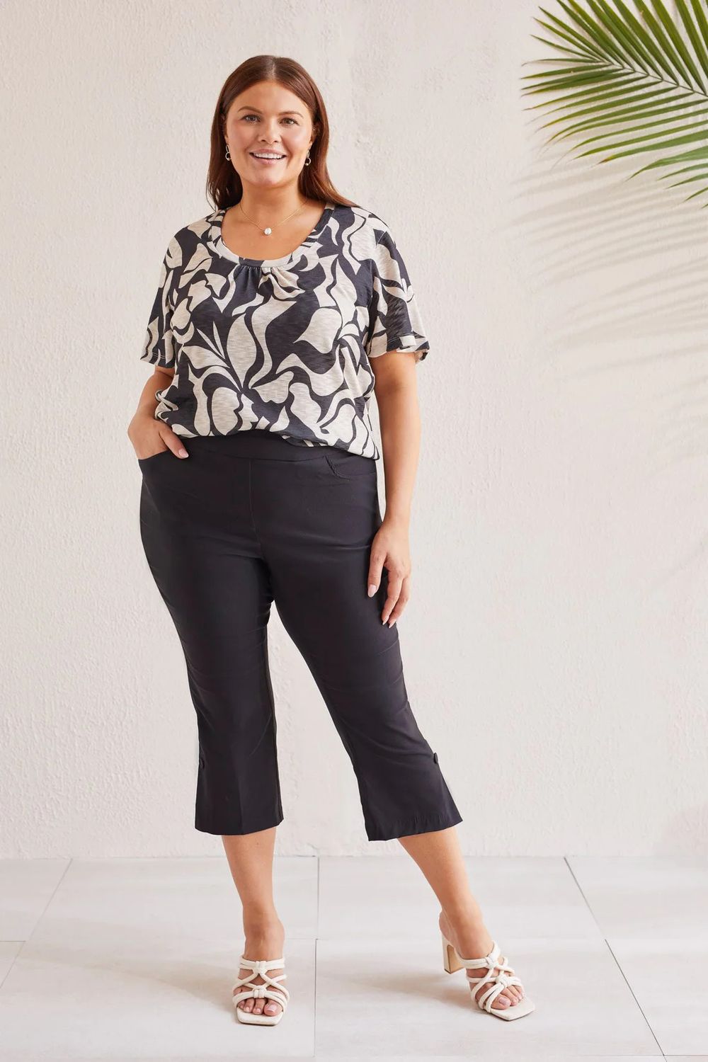 Flatten-it capri, Color: Black, Size: 16W