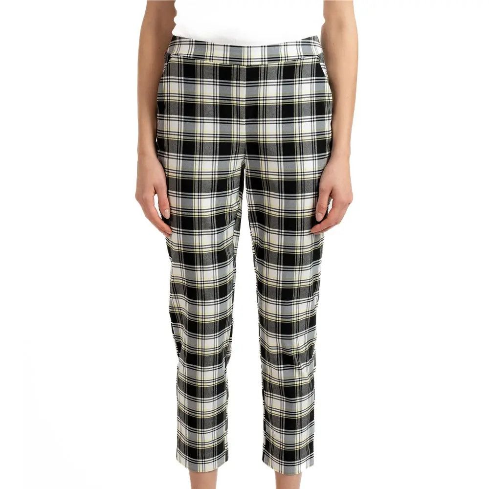 Checkered ankle pant, Color: Mimosa MIx, Size: S