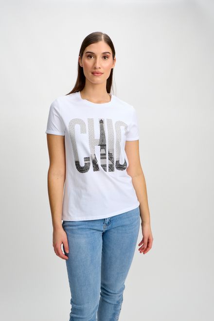Chic T-shirt , Color: White, Size: M
