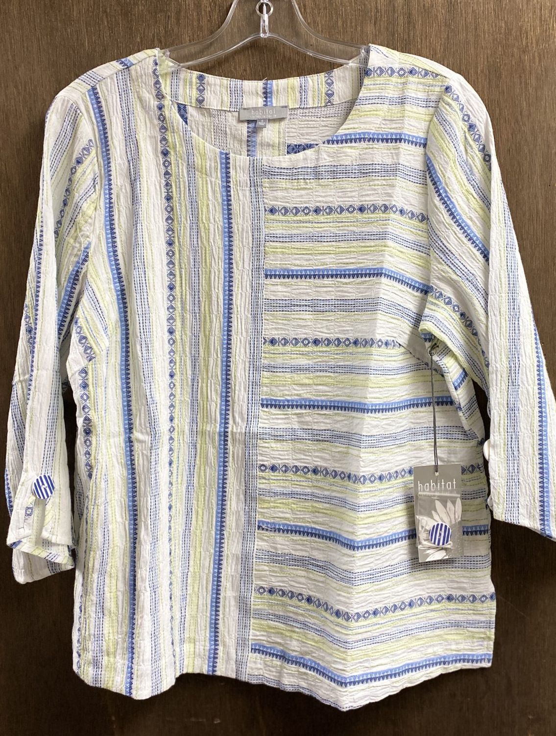 Button back pullover, Color: White, Size: S
