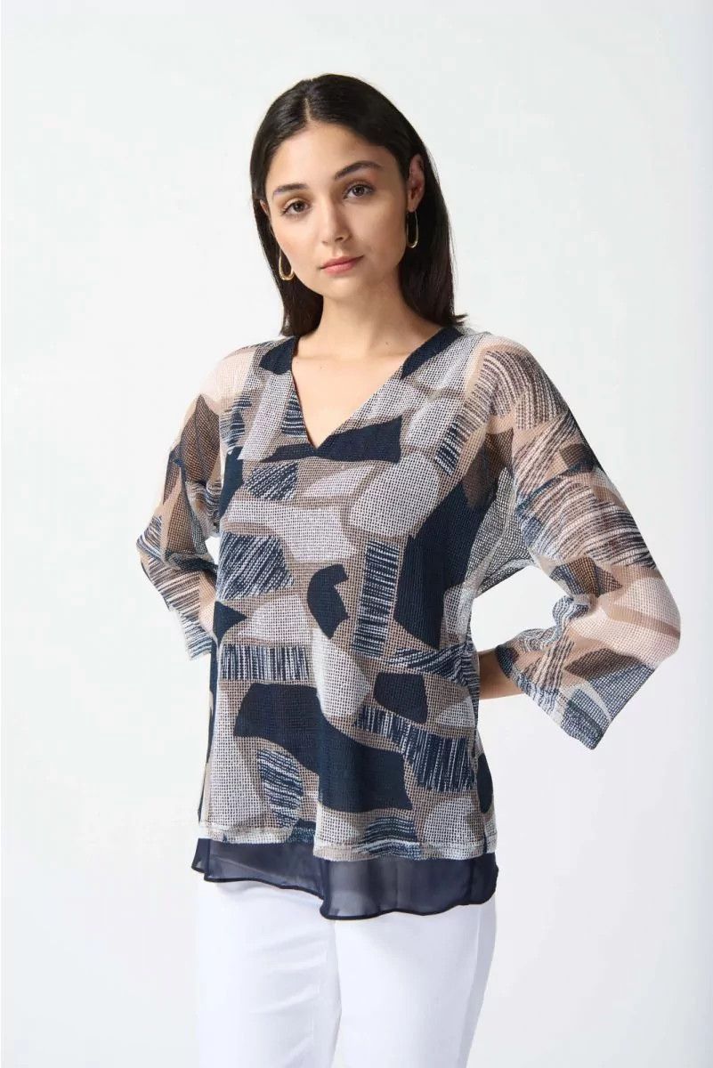 Mesh abstract layered top, Color: Multi, Size: 12