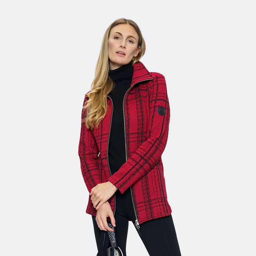 Denver semi-fitted convertible jkt, Color: Scarlet Black, Size: S