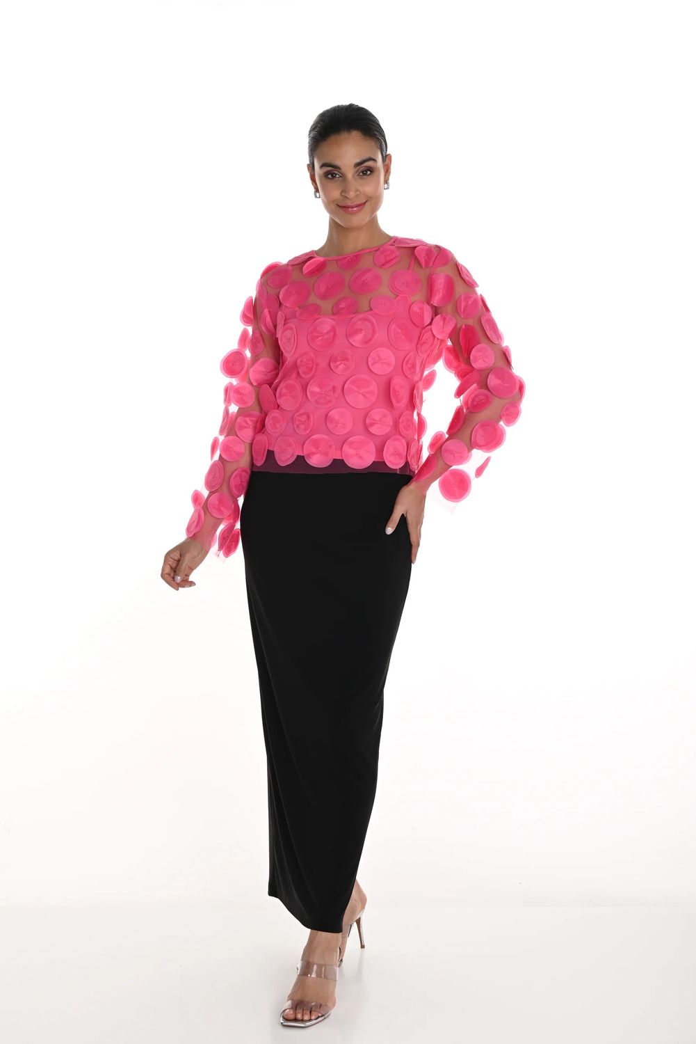 Sleek long jersey skirt , Color: Black, Size: 8